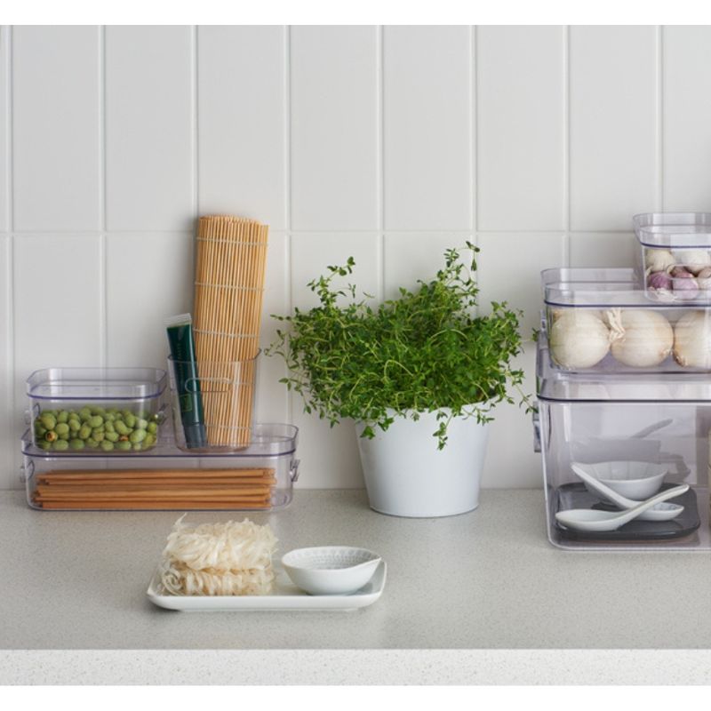 Casa si Gradina - Bucatarie si vesela - Organizare si depozitare bucatarie - Cutii alimentare - Cutie depozitare SmartStore Compact Clear Slim, 29.1x 9.4x6.1 cm - Infinity.ro