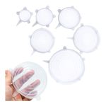 Casa si Gradina - Mobilier - Organizare si depozitare - Cutii depozitare - Set 6 Capace flexibile din Silicon, reutilizabile, capac pentru vase/recipiente, transparente, diferite dimensiuni - Infinity.ro