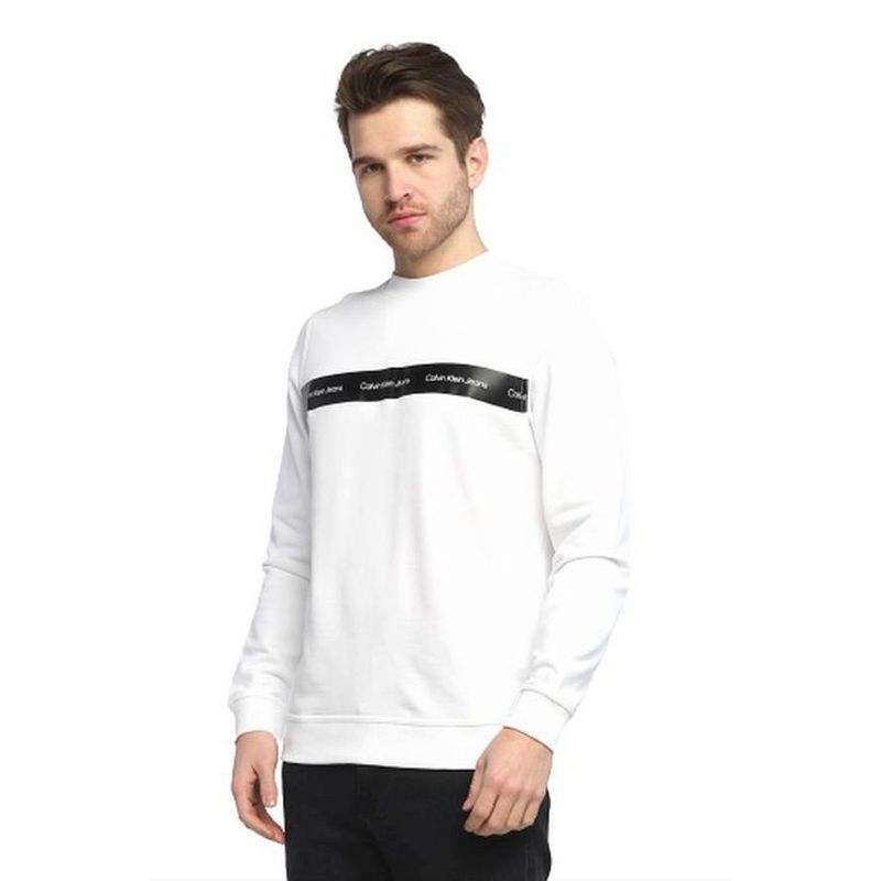 Fashion, accesorii si bijuterii - Barbati - Imbracaminte - Hanorace barbati - Hanorac barbati Calvin Klein Jeans J30J320623, Alb,  L INTL - Infinity.ro