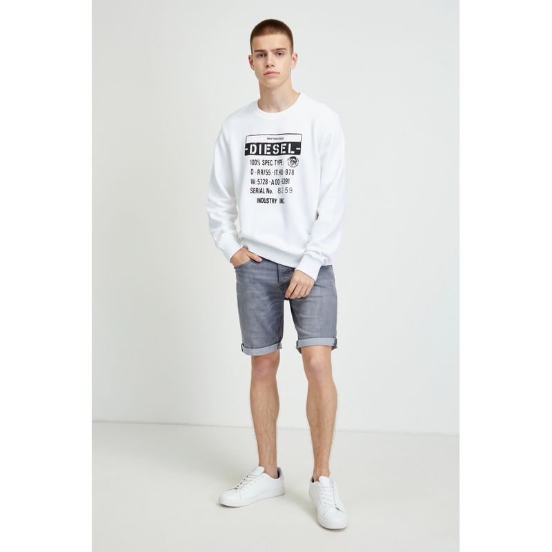 Fashion, accesorii si bijuterii - Barbati - Imbracaminte - Hanorace barbati - Hanorac barbati Diesel SEGR-S-GIRK, 2XL INTL, Alb - Infinity.ro