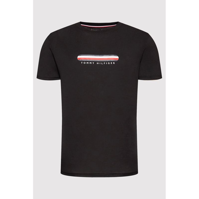 Fashion, accesorii si bijuterii - Barbati - Imbracaminte - Tricouri si bluze barbati - Tricou barbati Tommy Hilfiger UM0UM02348 M INTL Negru - Infinity.ro