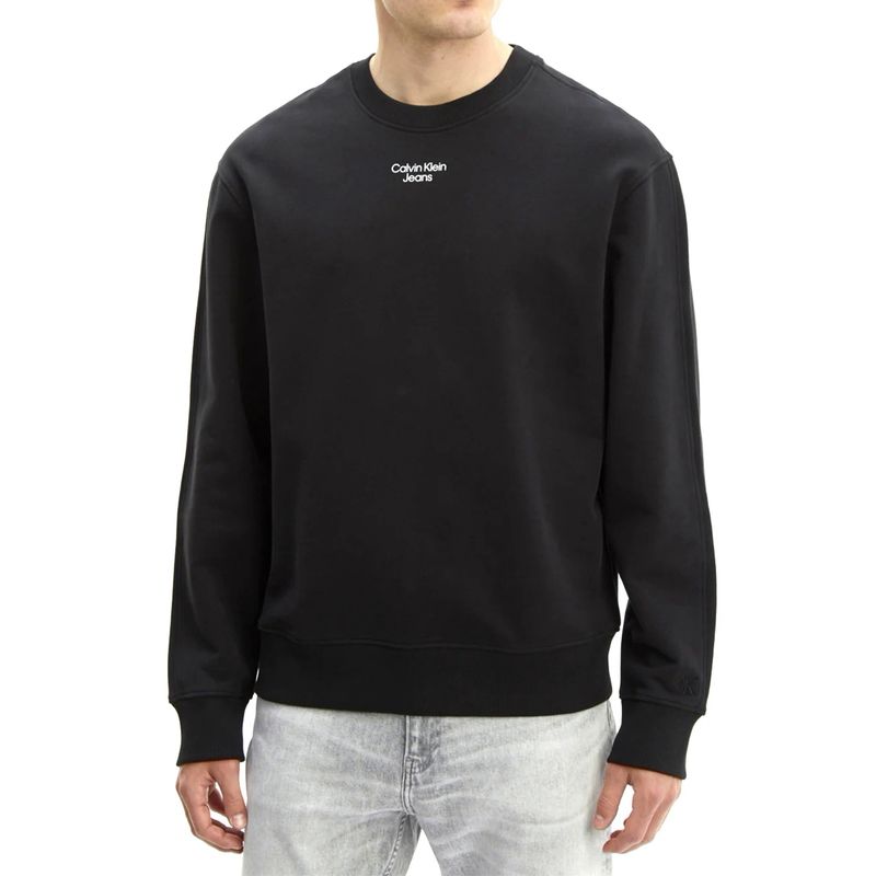 Fashion, accesorii si bijuterii - Barbati - Imbracaminte - Tricouri si bluze barbati - Bluza Calvin Klein Jeans J30J3020044 XL INTL Negru - Infinity.ro