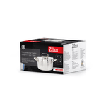 Casa si Gradina - Bucatarie si vesela - Vase pentru gatit - Oale si cratite - Cratita din inox Zilan ZLN1320, 4.5L, Diametru 24 cm, Manere nituite, Compatibil gaz, inductie & electric - Infinity.ro