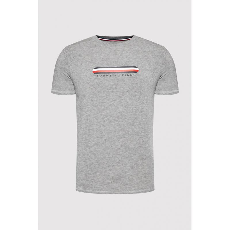 Fashion, accesorii si bijuterii - Barbati - Imbracaminte - Tricouri si bluze barbati - Tricou barbati Tommy Hilfiger UM0UM02348 S INTL Gri - Infinity.ro