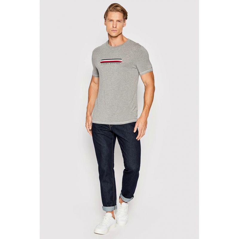 Fashion, accesorii si bijuterii - Barbati - Imbracaminte - Tricouri si bluze barbati - Tricou barbati Tommy Hilfiger UM0UM02348 S INTL Gri - Infinity.ro