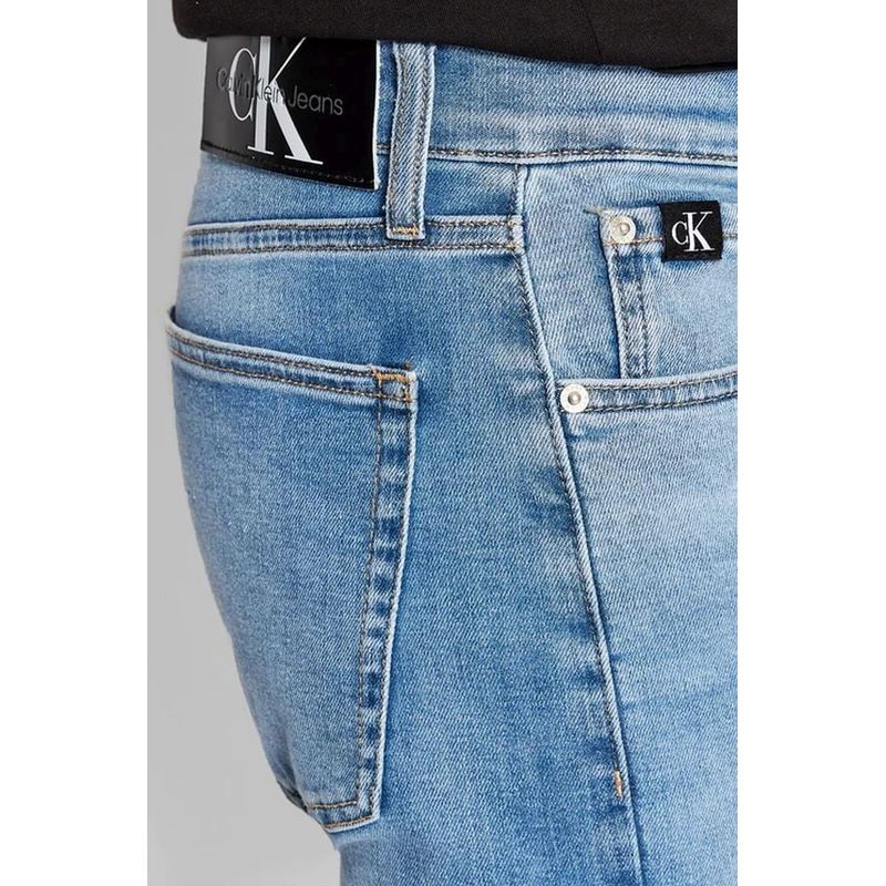 Fashion, accesorii si bijuterii - Barbati - Imbracaminte - Pantaloni barbati - Blugi pentru barbati Calvin Klein, Slim fit, W32-L32 US Albastru - Infinity.ro
