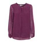 Fashion, accesorii si bijuterii - Femei - Imbracaminte femei - Camasi si bluze femei - Bluza dama Calvin Klein M0IAH597 XS INTL Visiniu - Infinity.ro