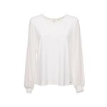 Fashion, accesorii si bijuterii - Femei - Imbracaminte femei - Camasi si bluze femei - Bluza dama Calvin Klein M0LH7876 S INTL Alb - Infinity.ro