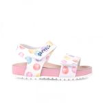 Fashion, accesorii si bijuterii - Copii - Incaltaminte copii - Sandale copii - Sandale din piele pentru copii Baloane colorate, Garvalin, blanco (Marime: 25) - Infinity.ro