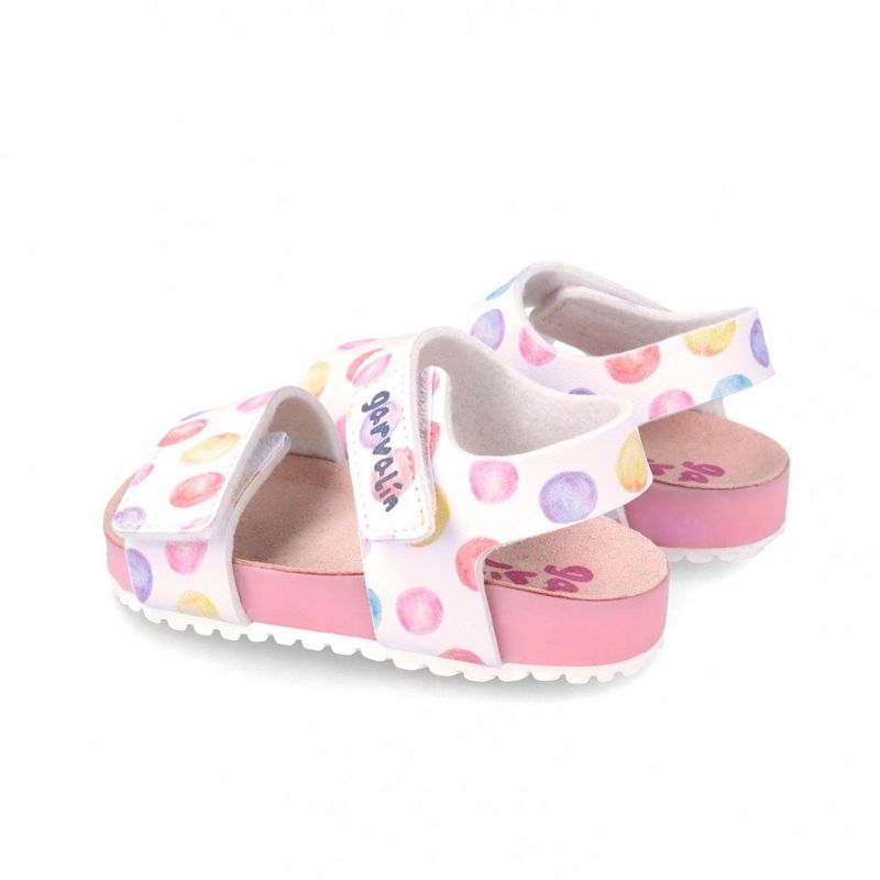 Fashion, accesorii si bijuterii - Copii - Incaltaminte copii - Sandale copii - Sandale din piele pentru copii Baloane colorate, Garvalin, blanco (Marime: 25) - Infinity.ro