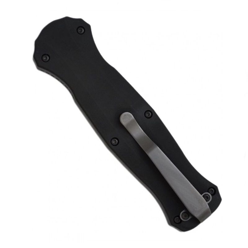 Sport si Outdoor - Camping - Cutite, bricege si accesorii - Cutite si bricege - Cutit automat cu spargator de sticla, IdeallStore®, lama otel, 23 cm, negru - Infinity.ro