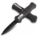 Sport si Outdoor - Camping - Cutite, bricege si accesorii - Cutite si bricege - Cutit automat cu spargator de sticla, IdeallStore®, lama otel, 23 cm, negru - Infinity.ro