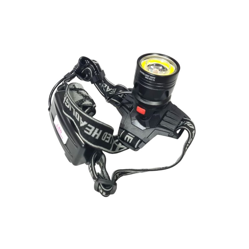 Sport si Outdoor - Camping - Articole solare camping - Lampi si lanterne camping - Lanterna pentru cap cu LED XM T6 plus COB si acumulatori, incarcare USB, Zoom, Negru - Infinity.ro