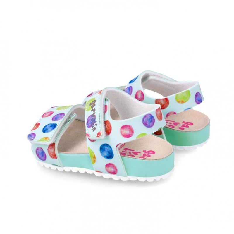 Fashion, accesorii si bijuterii - Copii - Incaltaminte copii - Sandale copii - Sandale din piele pentru copii Baloane colorate, Garvalin, sky (Marime: 28) - Infinity.ro