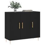 Casa si Gradina - Mobilier - Comode si corpuri - Comode - Dulap, negru, 90x34x80 cm, lemn compozit - Infinity.ro