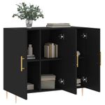Casa si Gradina - Mobilier - Comode si corpuri - Comode - Dulap, negru, 90x34x80 cm, lemn compozit - Infinity.ro
