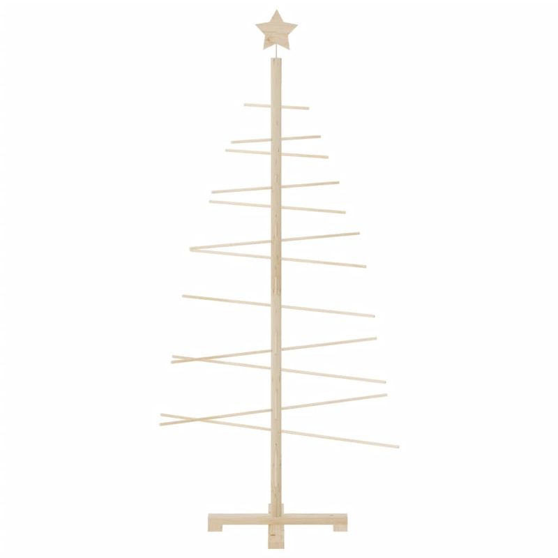 Casa si Gradina - Decoratiuni - Decoratiuni de sezon - Brad de Craciun din lemn decorativ, 150 cm, lemn de pin masiv - Infinity.ro