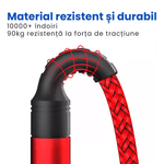 Laptop, Telefoane si Tablete - Telefoane mobile si accesorii - Accesorii Telefoane - Cabluri si adaptoare telefoane - Cablu de date 3 in 1 cu incarcare rapida GAVIO®, USB la USB-C, Lightning, MicroUSB, 1.2m, 5A, universal, Rosu - Infinity.ro