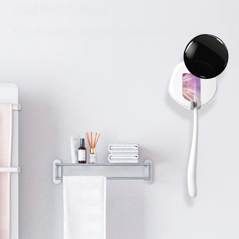 Ingrijire personala si Cosmetice - Igiena dentara - Periute de dinti electrice - Sterilizator UV pentru periuta de dinti GAVIO, incarcare USB, montare facila, portabil, 85x37x75 mm, Alb/Negru - Infinity.ro