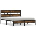 Casa si Gradina - Mobilier - Paturi si accesorii - Paturi - Cadru de pat fara saltea, cu tablie, stejar sonoma, 160x200 cm - Infinity.ro