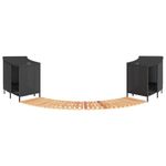 Casa si Gradina - Gradina si terasa - Piscine si accesorii - Accesorii piscine - Imprejmuire cada cu hidromasaj, negru, poliratan / lemn acacia - Infinity.ro