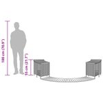 Casa si Gradina - Gradina si terasa - Piscine si accesorii - Accesorii piscine - Imprejmuire cada cu hidromasaj, negru, poliratan / lemn acacia - Infinity.ro