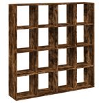 Casa si Gradina - Mobilier - Biblioteci si rafturi - Biblioteci - Biblioteca, stejar fumuriu, 137,5x29x137,5 cm, lemn prelucrat - Infinity.ro
