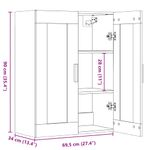 Casa si Gradina - Mobilier - Comode si corpuri - Comode - Dulap de perete suspendat, stejar artizanal, 69,5x34x90 cm - Infinity.ro
