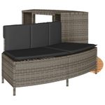 Casa si Gradina - Gradina si terasa - Piscine si accesorii - Accesorii piscine - Imprejmuire cada cu hidromasaj, gri, poliratan / lemn acacia - Infinity.ro