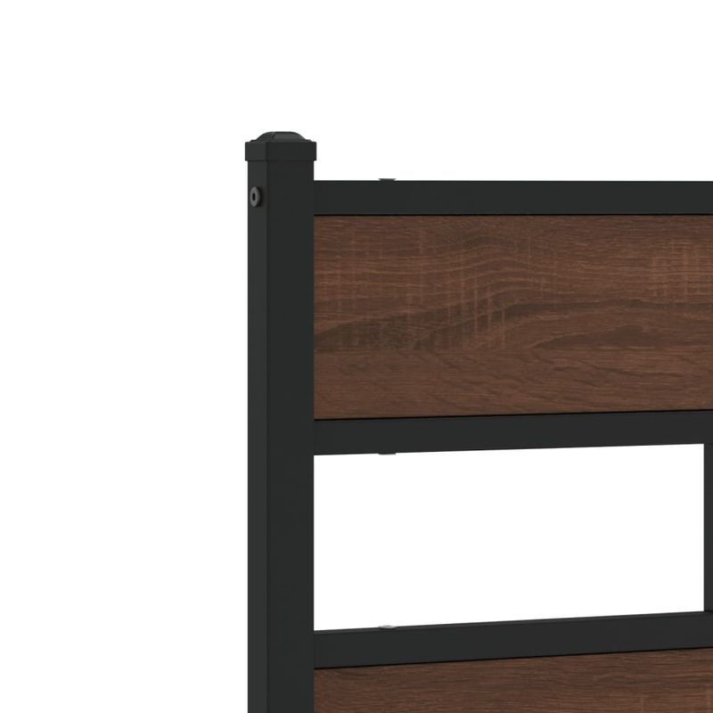 Casa si Gradina - Mobilier - Paturi si accesorii - Accesorii paturi - Tablie de pat, stejar maro, 180 cm, lemn prelucrat si otel - Infinity.ro