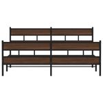 Casa si Gradina - Mobilier - Paturi si accesorii - Paturi - Cadru de pat metalic fara saltea, stejar maro, 200x200 cm - Infinity.ro