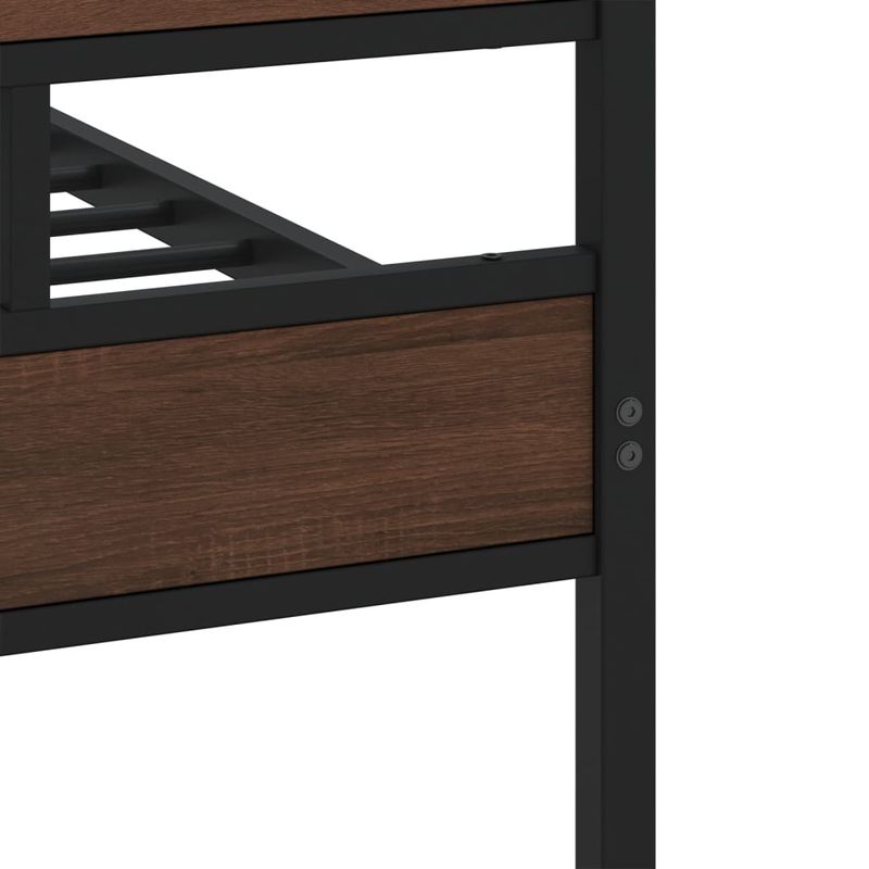 Casa si Gradina - Mobilier - Paturi si accesorii - Paturi - Cadru de pat metalic fara saltea, stejar maro, 200x200 cm - Infinity.ro