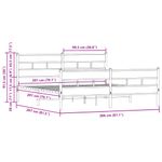 Casa si Gradina - Mobilier - Paturi si accesorii - Paturi - Cadru de pat metalic fara saltea, stejar maro, 200x200 cm - Infinity.ro