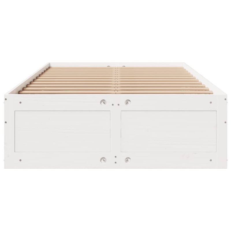 Casa si Gradina - Mobilier - Paturi si accesorii - Paturi - Cadru pat fara saltea/cu sertare alb 135x190 cm lemn masiv pin - Infinity.ro