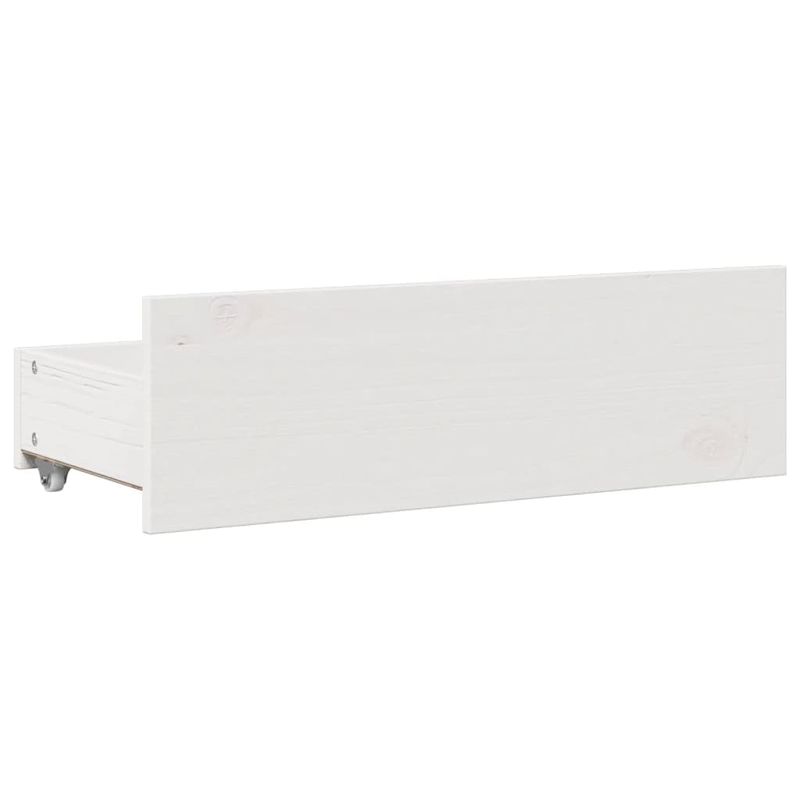 Casa si Gradina - Mobilier - Paturi si accesorii - Paturi - Cadru pat fara saltea/cu sertare alb 135x190 cm lemn masiv pin - Infinity.ro