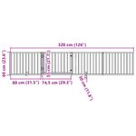 Petshop - Accesorii petshop - Culcusuri si custi - Custi interior si exterior - Poarta caini pliabila cu usa 4 panouri maro, 320 cm, lemn plop - Infinity.ro