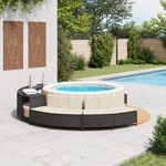Casa si Gradina - Gradina si terasa - Piscine si accesorii - Accesorii piscine - Banci pentru spa cu perne, 2 buc., negru, poliratan - Infinity.ro