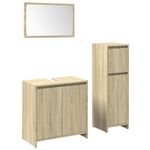Casa si Gradina - Mobilier - Seturi de mobilier - Seturi baie - Set mobilier de baie, 3 piese, stejar sonoma, lemn prelucrat - Infinity.ro