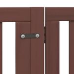 Petshop - Accesorii petshop - Culcusuri si custi - Custi interior si exterior - Poarta caini pliabila cu usa 10 panouri maro, 800 cm, lemn plop - Infinity.ro