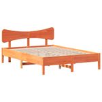 Casa si Gradina - Mobilier - Paturi si accesorii - Paturi - Cadru pat fara saltea, maro ceruit, 135x190 cm, lemn masiv pin - Infinity.ro