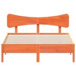 Casa si Gradina - Mobilier - Paturi si accesorii - Paturi - Cadru pat fara saltea, maro ceruit, 135x190 cm, lemn masiv pin - Infinity.ro