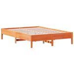 Casa si Gradina - Mobilier - Paturi si accesorii - Paturi - Cadru pat fara saltea, maro ceruit, 135x190 cm, lemn masiv pin - Infinity.ro
