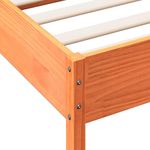 Casa si Gradina - Mobilier - Paturi si accesorii - Paturi - Cadru pat fara saltea, maro ceruit, 135x190 cm, lemn masiv pin - Infinity.ro