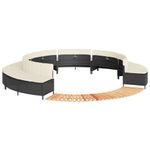 Casa si Gradina - Gradina si terasa - Piscine si accesorii - Accesorii piscine - Imprejmuire cada cu hidromasaj, negru, poliratan / lemn acacia - Infinity.ro