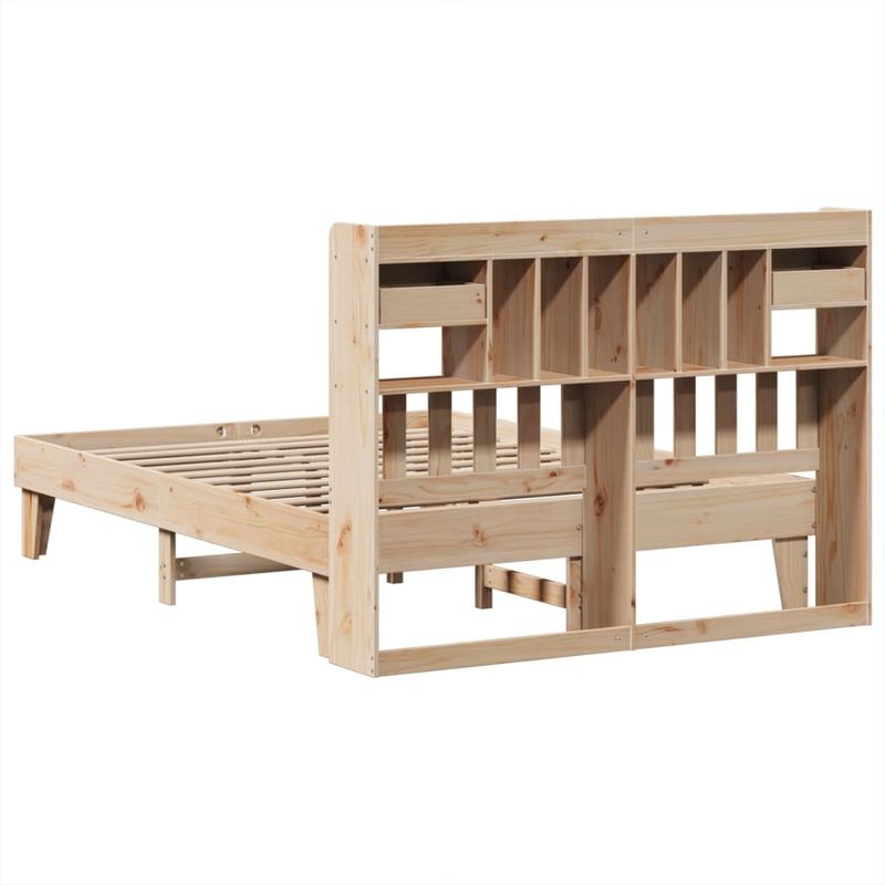 Casa si Gradina - Mobilier - Paturi si accesorii - Paturi - Cadru de pat fara saltea, 140x190 cm, lemn masiv de pin - Infinity.ro