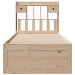 Casa si Gradina - Mobilier - Paturi si accesorii - Paturi - Pat cu biblioteca fara saltea, 75x190 cm, lemn masiv de pin - Infinity.ro