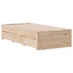 Casa si Gradina - Mobilier - Paturi si accesorii - Paturi - Pat cu biblioteca fara saltea, 75x190 cm, lemn masiv de pin - Infinity.ro