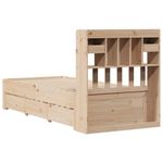 Casa si Gradina - Mobilier - Paturi si accesorii - Paturi - Pat cu biblioteca fara saltea, 75x190 cm, lemn masiv de pin - Infinity.ro