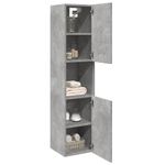 Casa si Gradina - Mobilier - Mobilier baie - Comode baie - Dulap suspendat de baie, gri beton, 30x30x130 cm lemn prelucrat - Infinity.ro