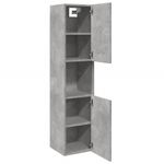 Casa si Gradina - Mobilier - Mobilier baie - Comode baie - Dulap suspendat de baie, gri beton, 30x30x130 cm lemn prelucrat - Infinity.ro